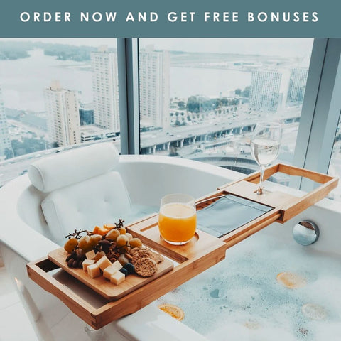 Bath Pillow And Caddy Bundle By LuxeBath™