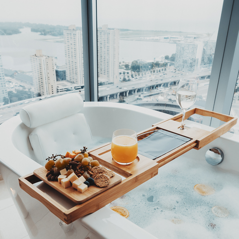 Bath Caddy Tray By LuxeBath™ | Bamboo