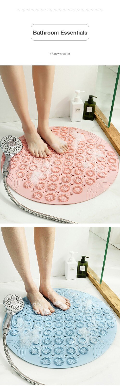 Nonslip Shower Massage Mat By LuxeBath™